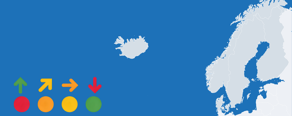 Map of the five Nordic countries